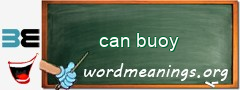WordMeaning blackboard for can buoy